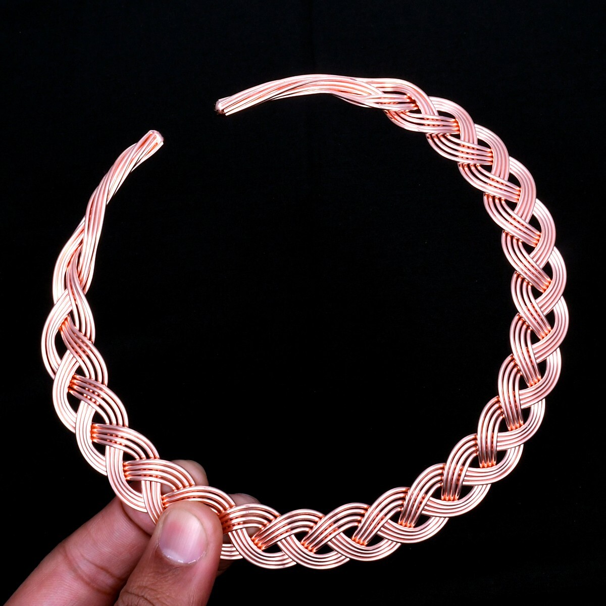 Pure Copper Vintage Handmade Copper Wire Unique Design Necklace Jewelry IN-004