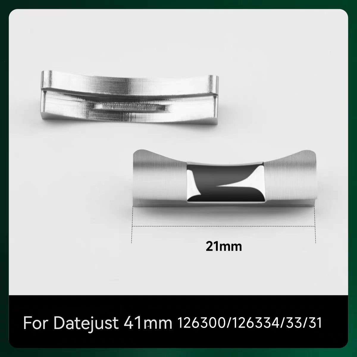 20 21 22mm Top Quality SS Curved End Link for RolexSub Daytona DJ SD Rubber Band