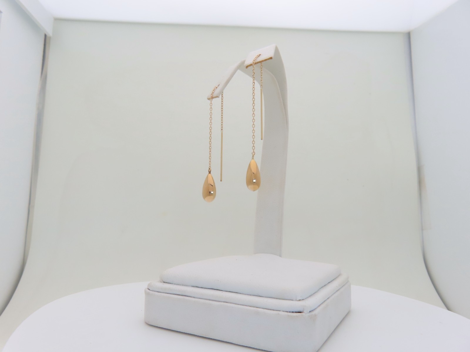 Gold Earrings 14k Solid Gold Threader Earrings Dangle Sexy Womens Jewelry E318