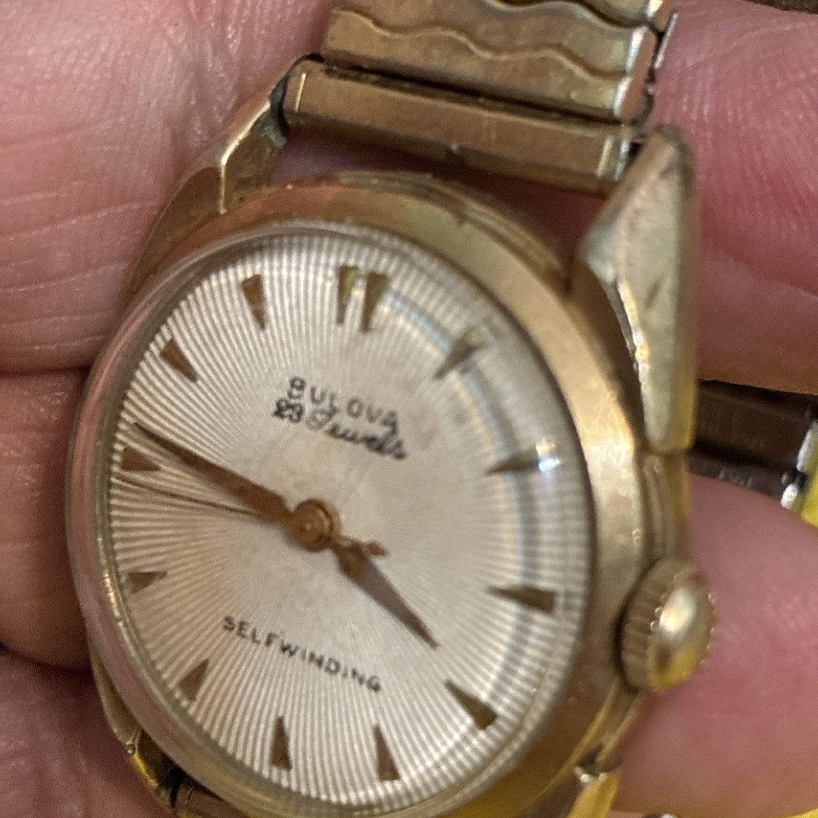 Vintage Bulova E933874 23 Jewels Self-winding Men’s Watch Sunburst 10K RGP