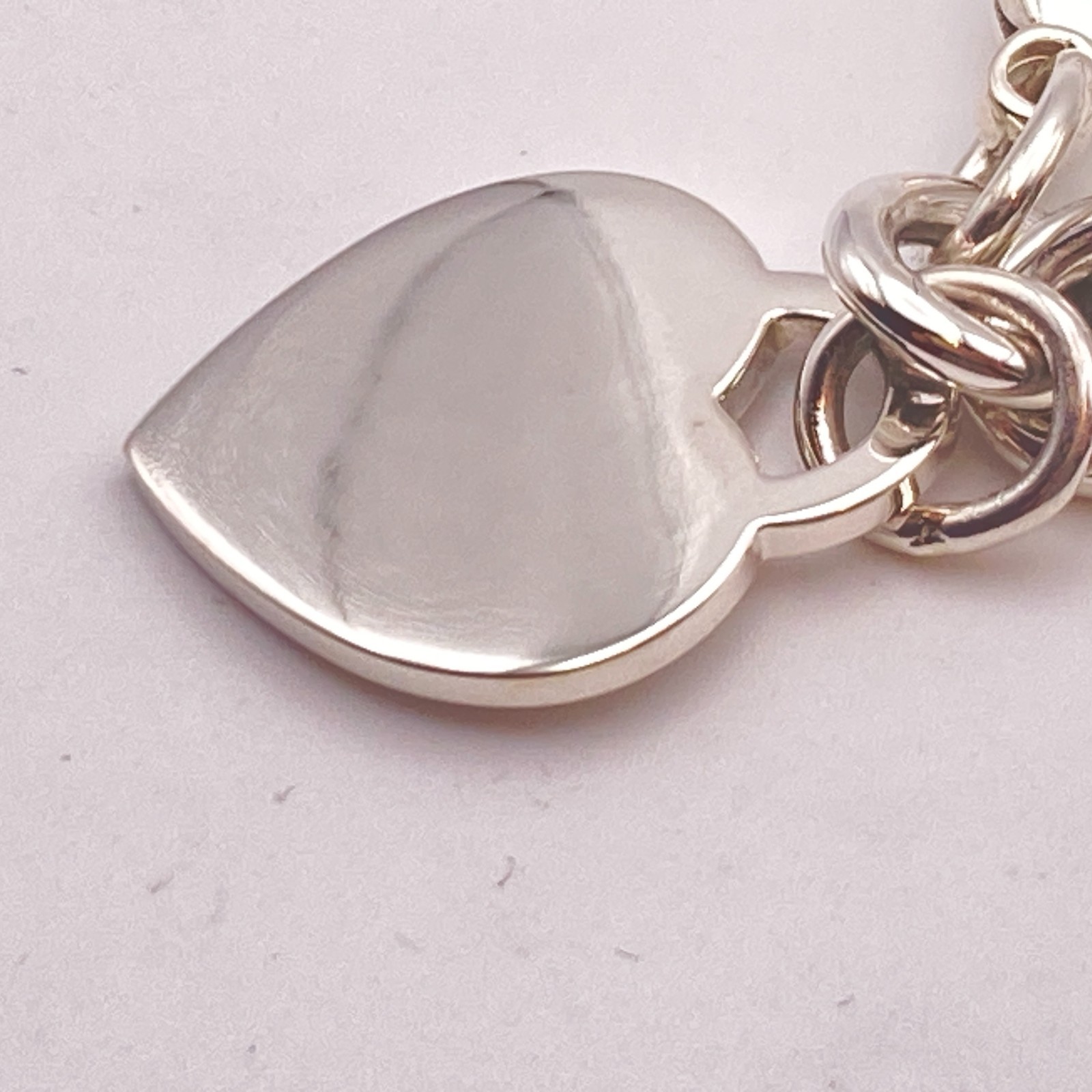 Tiffany & Co. Return to Heart Tag Chain Bracelet 925 Silver 6 1/2″ 33.6g