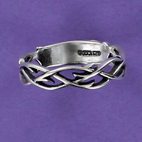 Crown of Thorns Ring Sterling Silver Jesus Crucifixion Easter Resurrection Faith