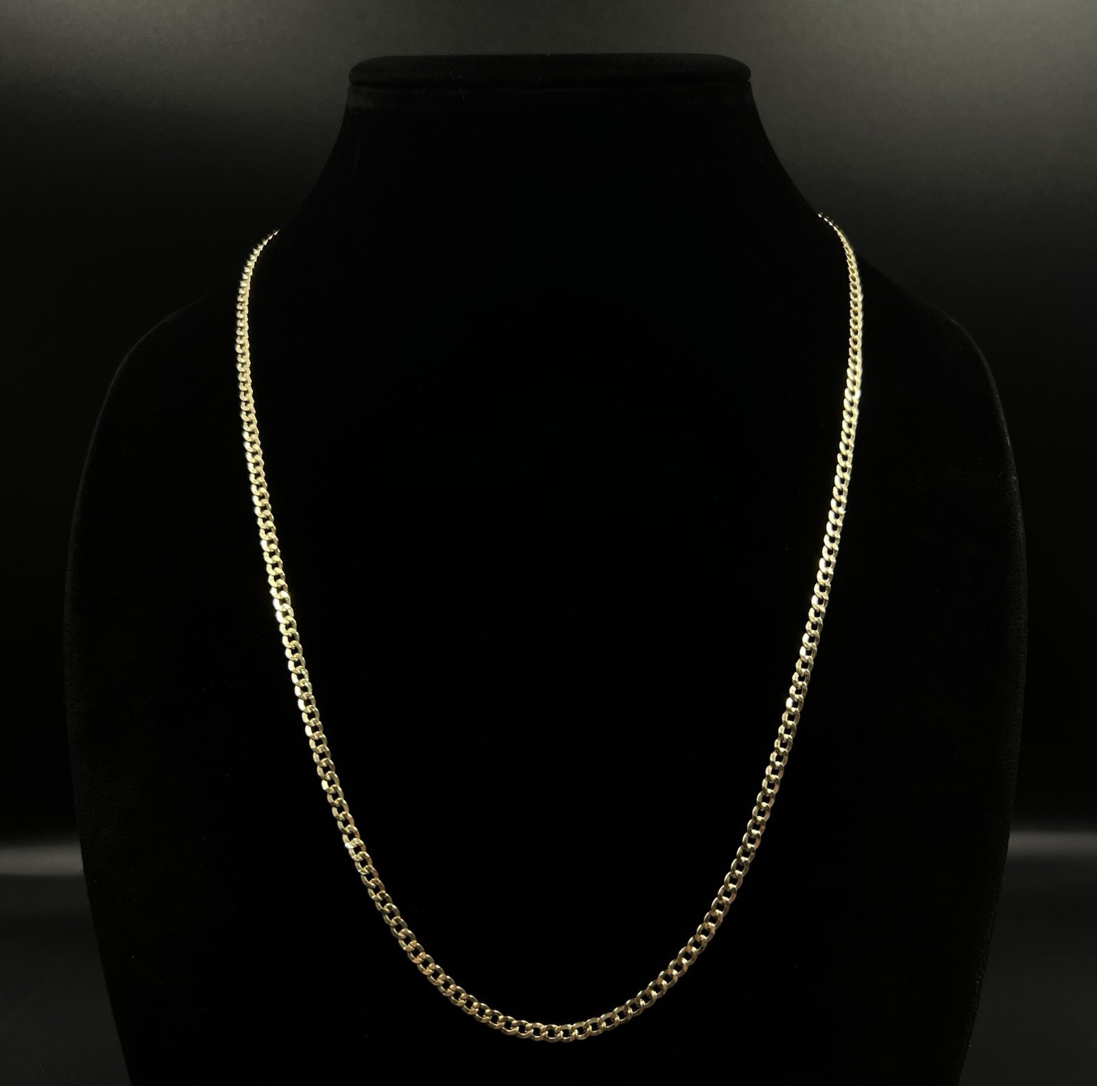 24” 10K Hollow Yellow Gold Cuban Chain | 5.19g | 3.3MM | Lobster Clasp |