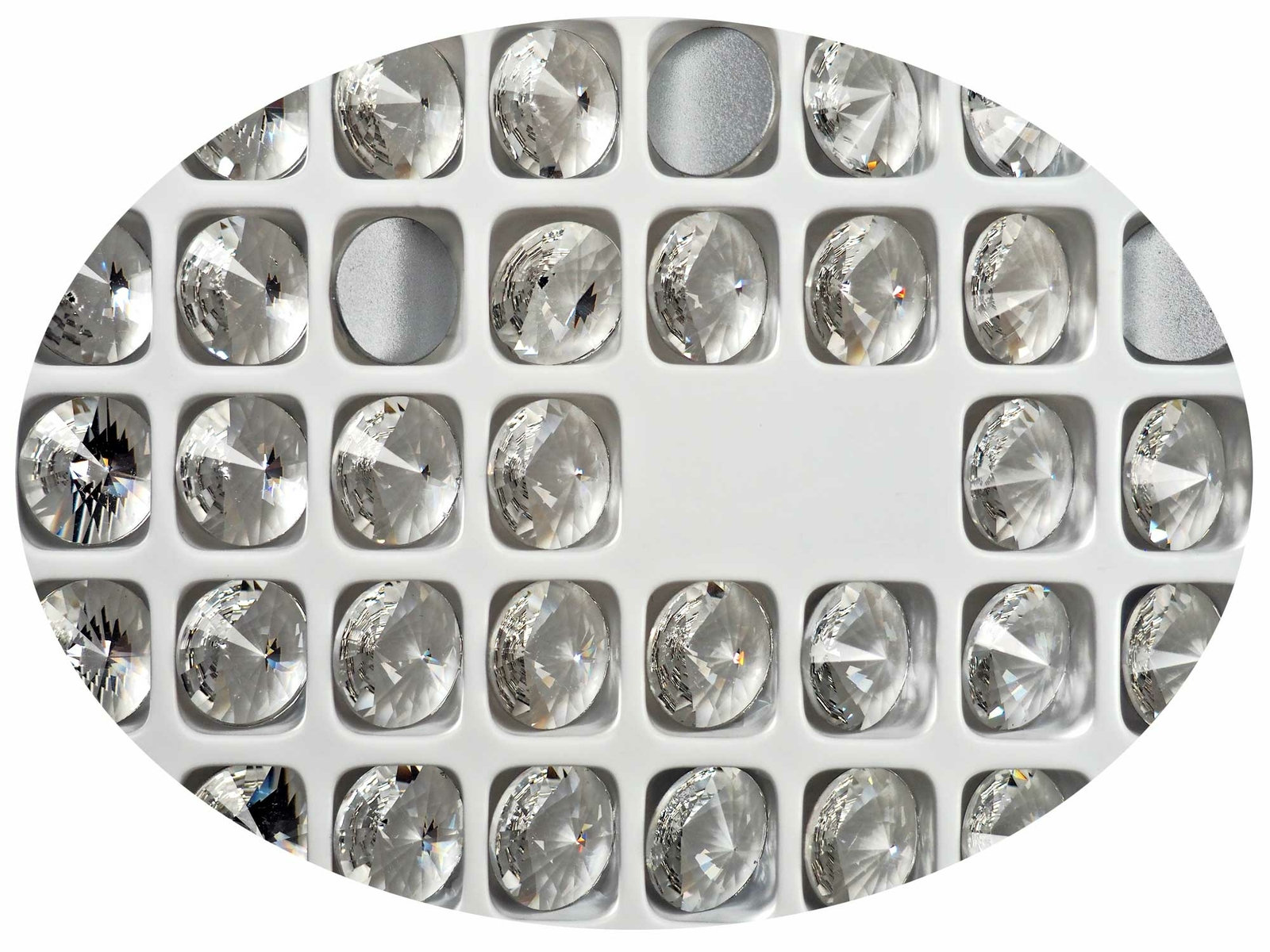 Crystal clear, Genuine Preciosa Czech MC RIVOLI FLATBACK Stones, 10-12-14-16mm