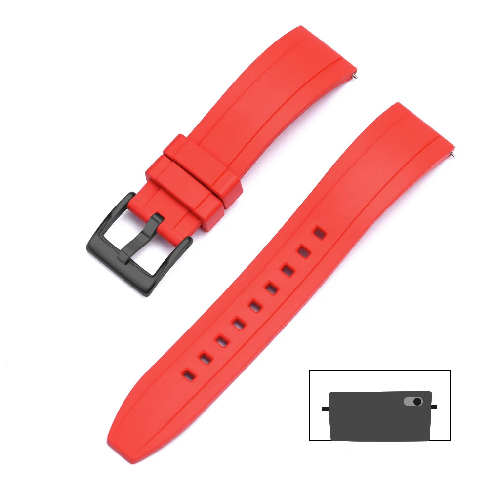Quick Release FKM Rubber Watch Band 18 19 20 21 22 23 24mm Silicone Watch Strap