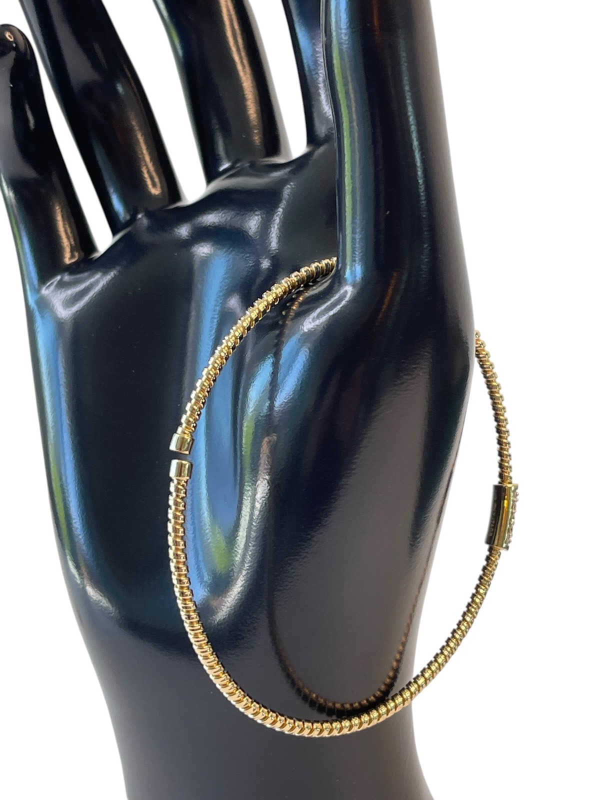 5.5 Grams of 14k Yellow Gold Diamond Tennis Wrap Bracelet ITAOR – Made in Italy