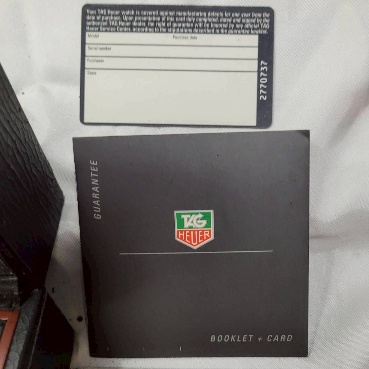 Genuine TAG Heuer Watch Box Black Box & Booklet & Card & Watch Strap Joint Used