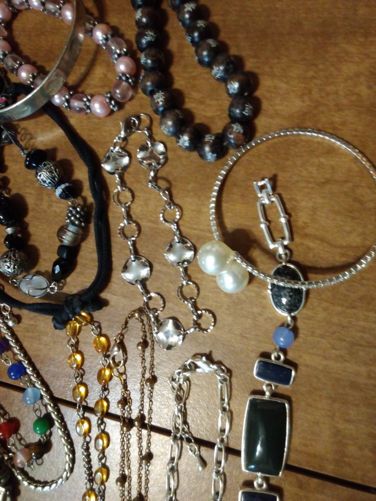 37 Bracelet LOT Diff Size Style Material Color Age Bead Stretch Charm Wear Craft