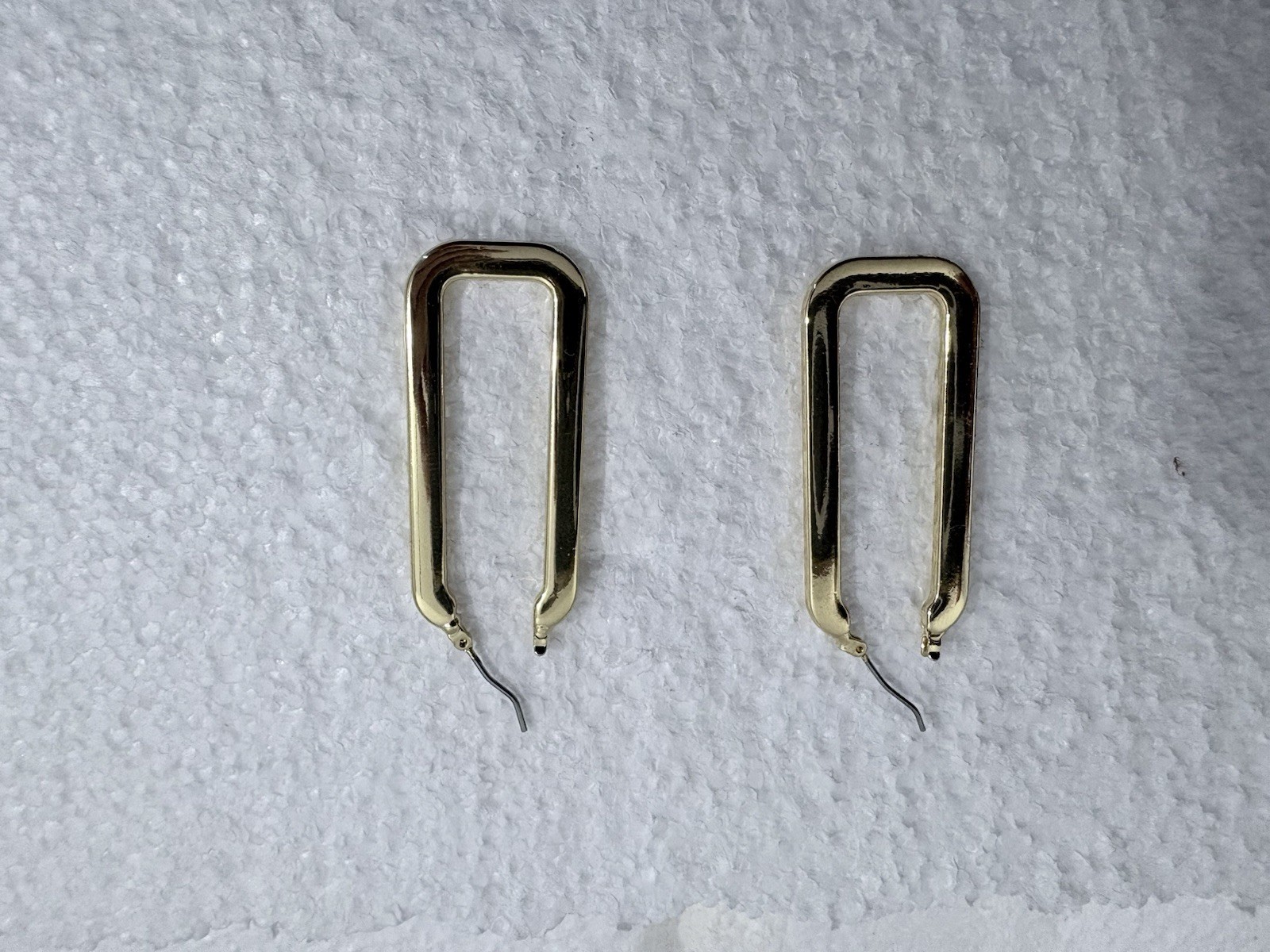 House Of Harlow 1960 gold-toned, square-shaped hoop earrings latch-back closure