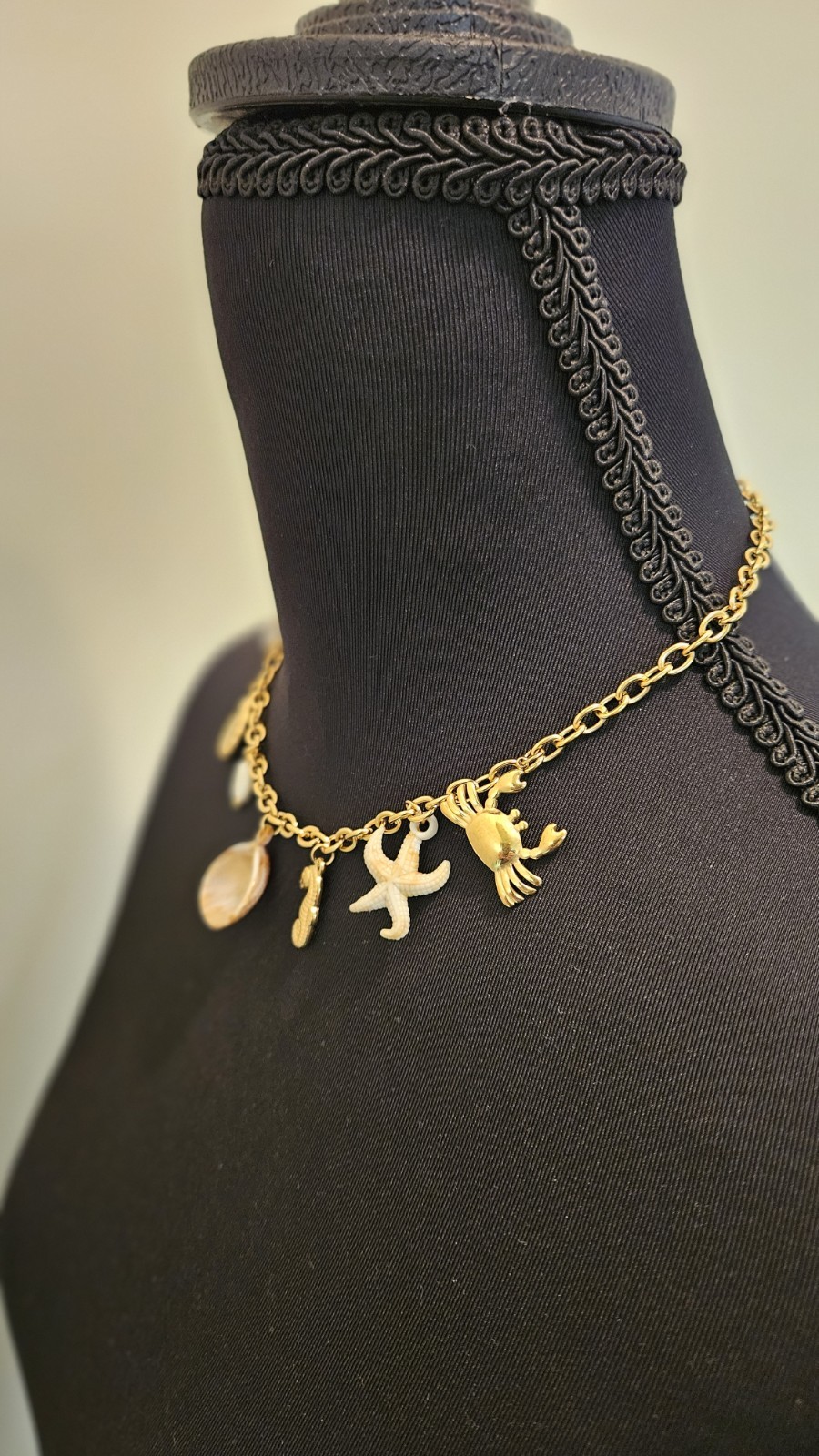 NWT Beach Theme Dangle Charm Necklace In Stainless Steel