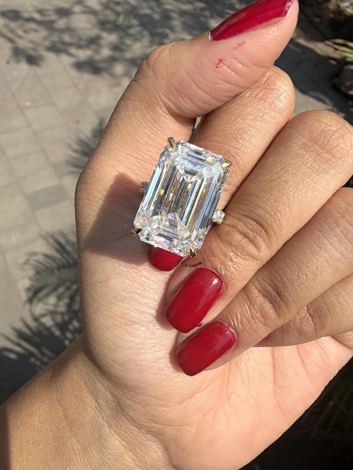 HUGE & RARE 68 Ct Certified Treated Off White Diamond Solitaire Ring, 925 Silver