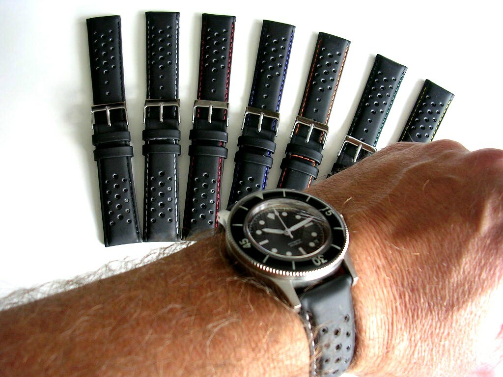 Silicon GT Rally Sport perforated Dive watchband strap water-resistant IW SUISSE