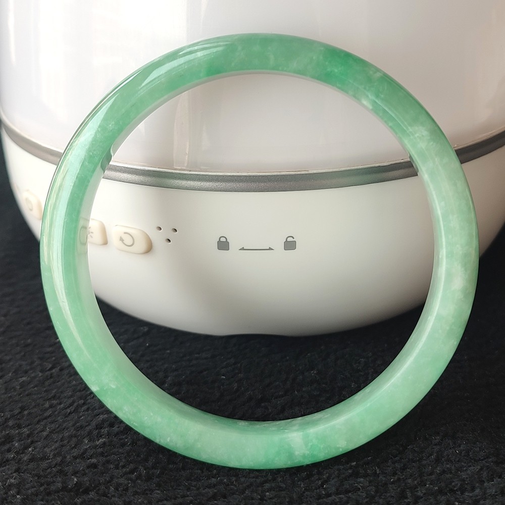 Certified Grade A Green 64mm Natural Burma Jade jadeite Bangle Bracelet 3965