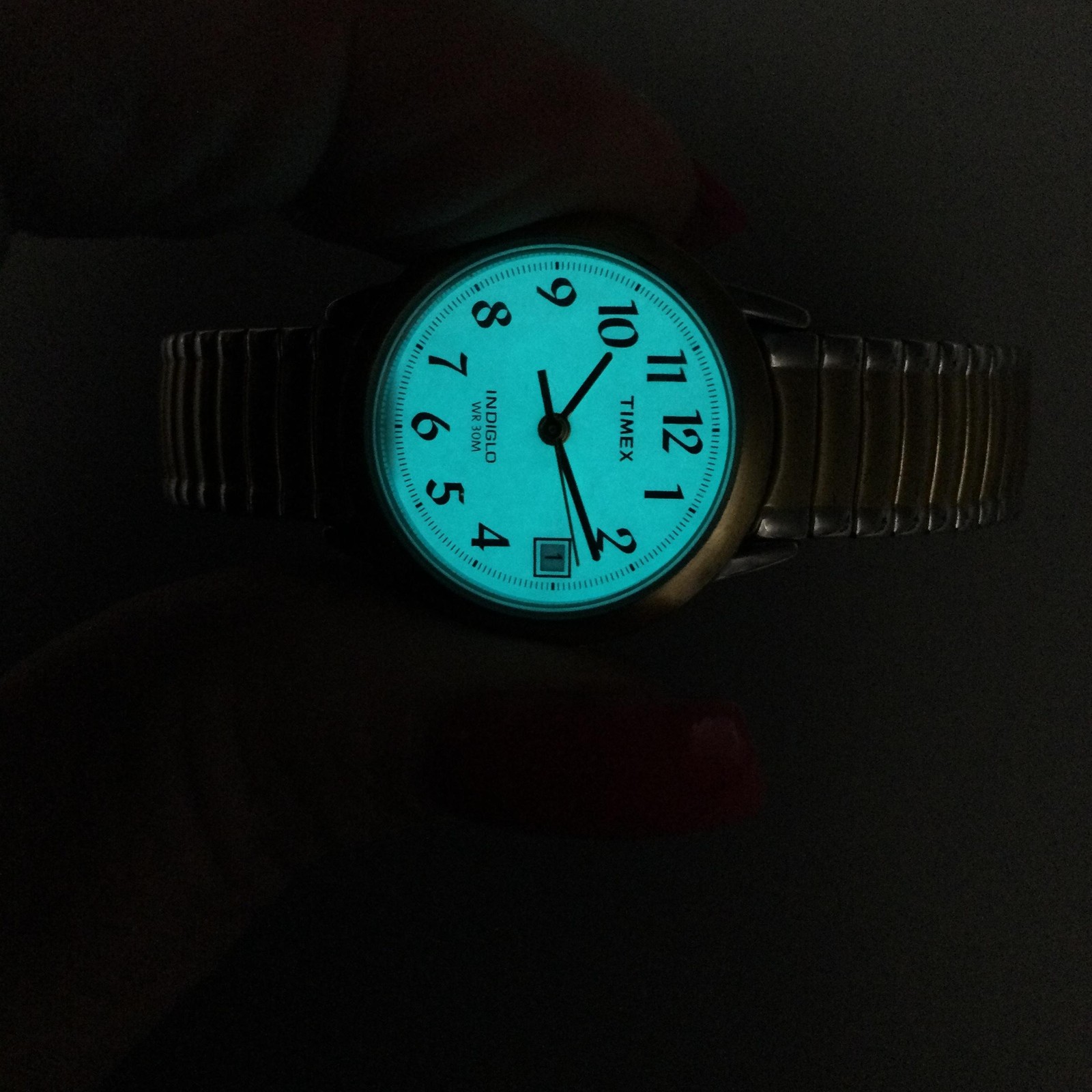 Timex Easy Reader Watch Women Indiglo 25mm Gold Tone Date Stretch New Battery