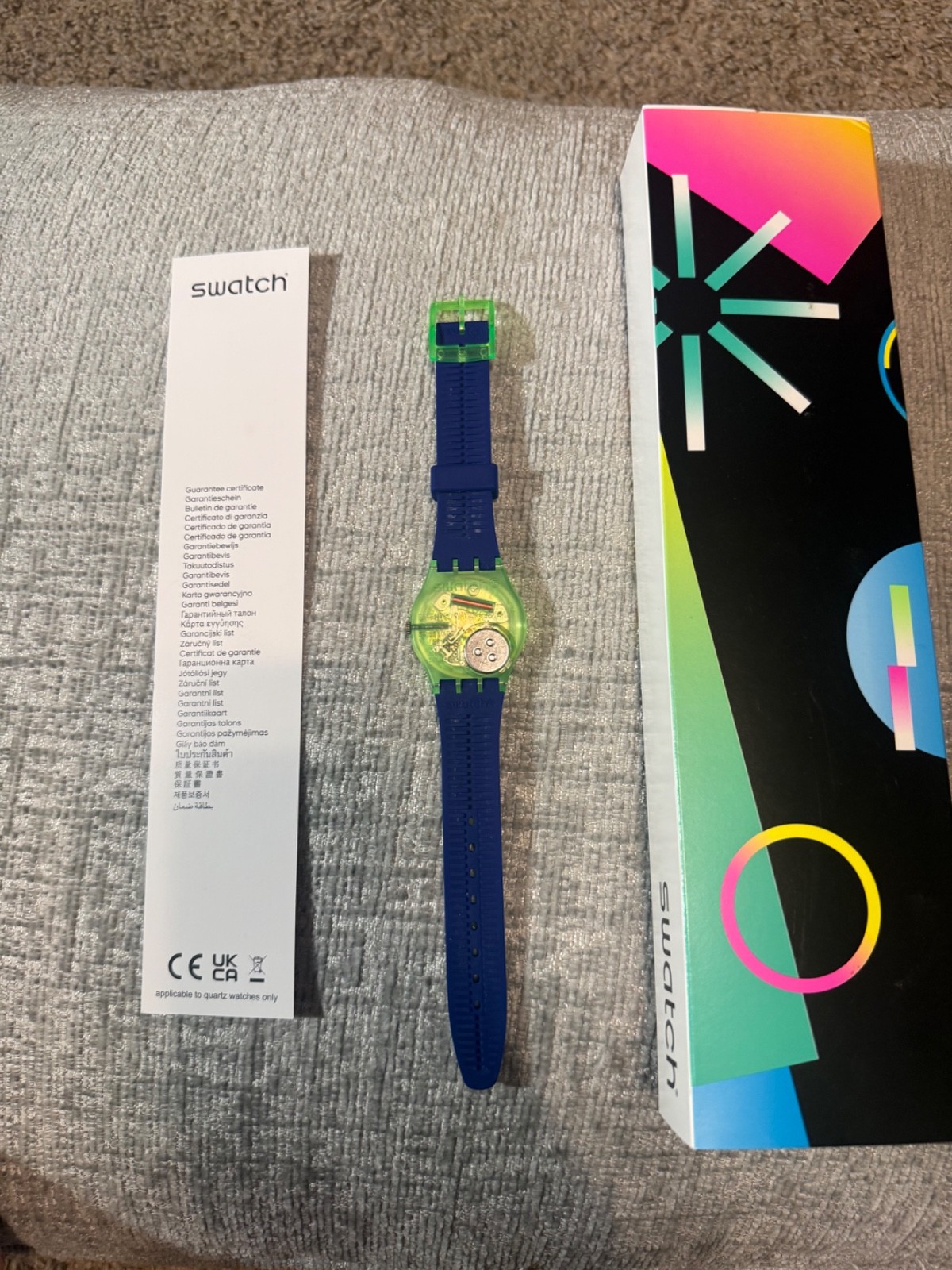 Swatch Neon Skychart Quartz Purple Dial Unisex Watch SO28G704