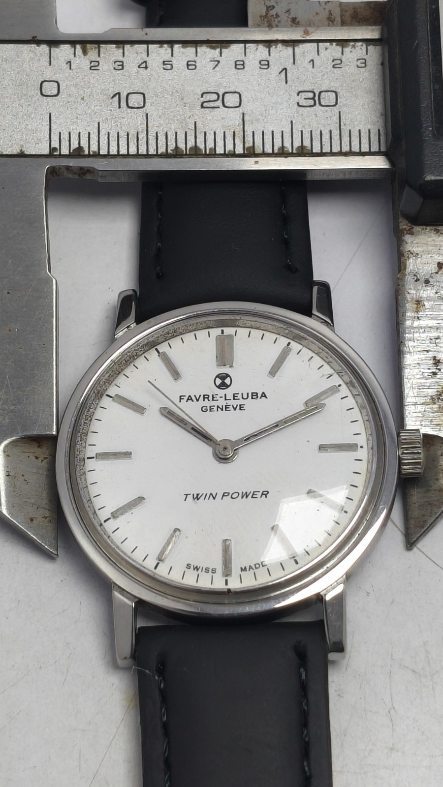 Vintage Favre Leuba Geneve Twin Power Wrist watch Swiss Made For Men’s
