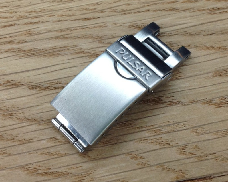 PULSAR Stainless Steel Fold Over Buckle Clasp – 18mm