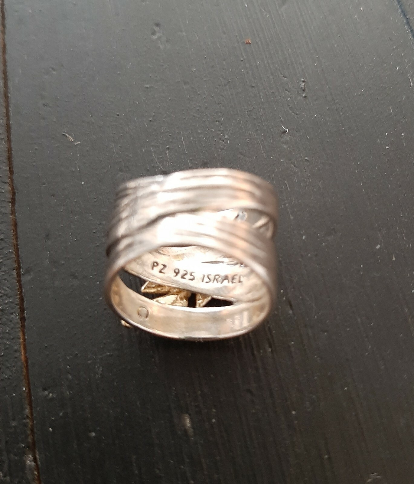 PZ PAZ Creations Sterling Silver Handmade Custom Leaf and Vine 5.25sz ring 6.6gr
