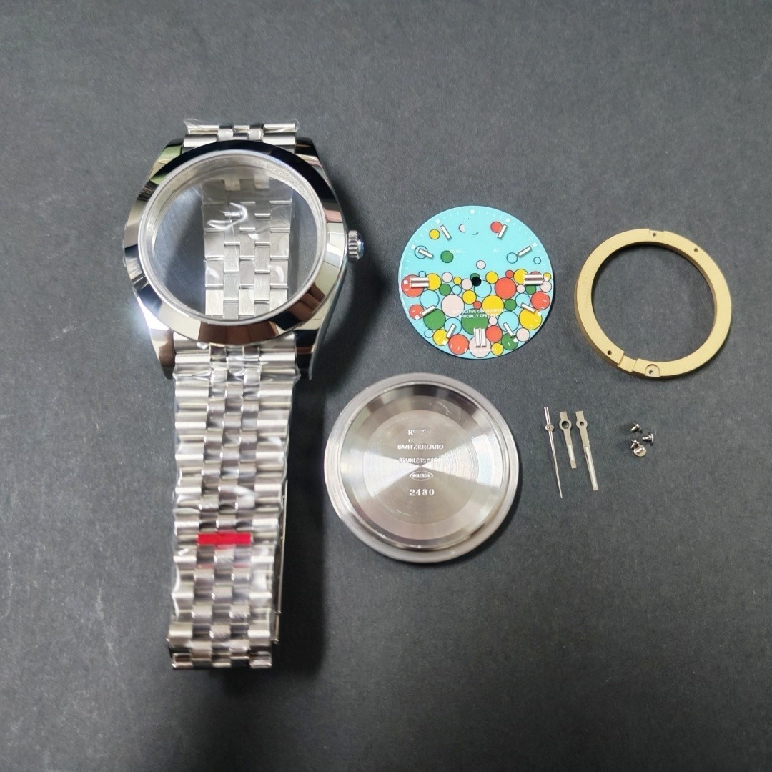 DIY 41mm Watch Steel Case kit For ETA 2824 2836 Movement After-sales accessories