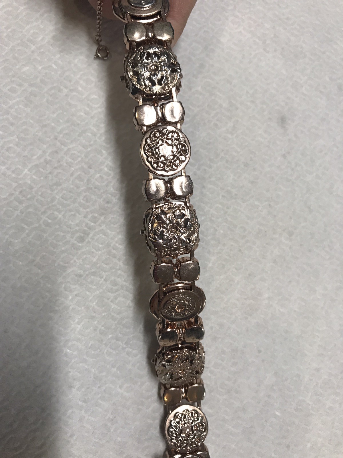 Sorrelli Swarovski Crystal Rose Gold-tone Neutral Blush Bracelet One-of-a-kind!