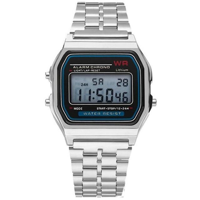 CASIO A158WA-1DF Men’s Women’s Unisex VINTAGE Classic Steel Alarm Clock DD-