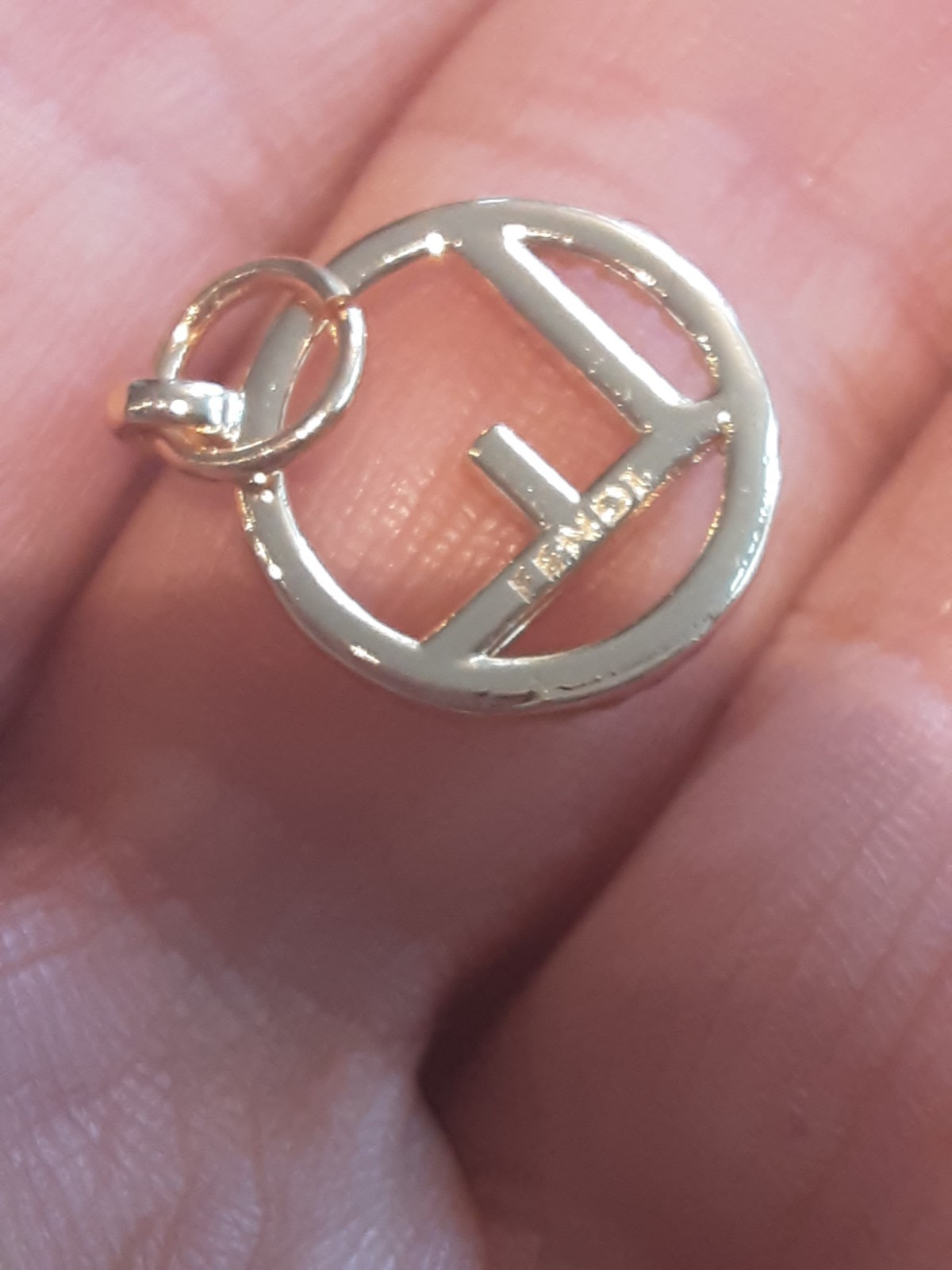 Fendi Pendant Zipper Pull silver 0.8 nch stamped