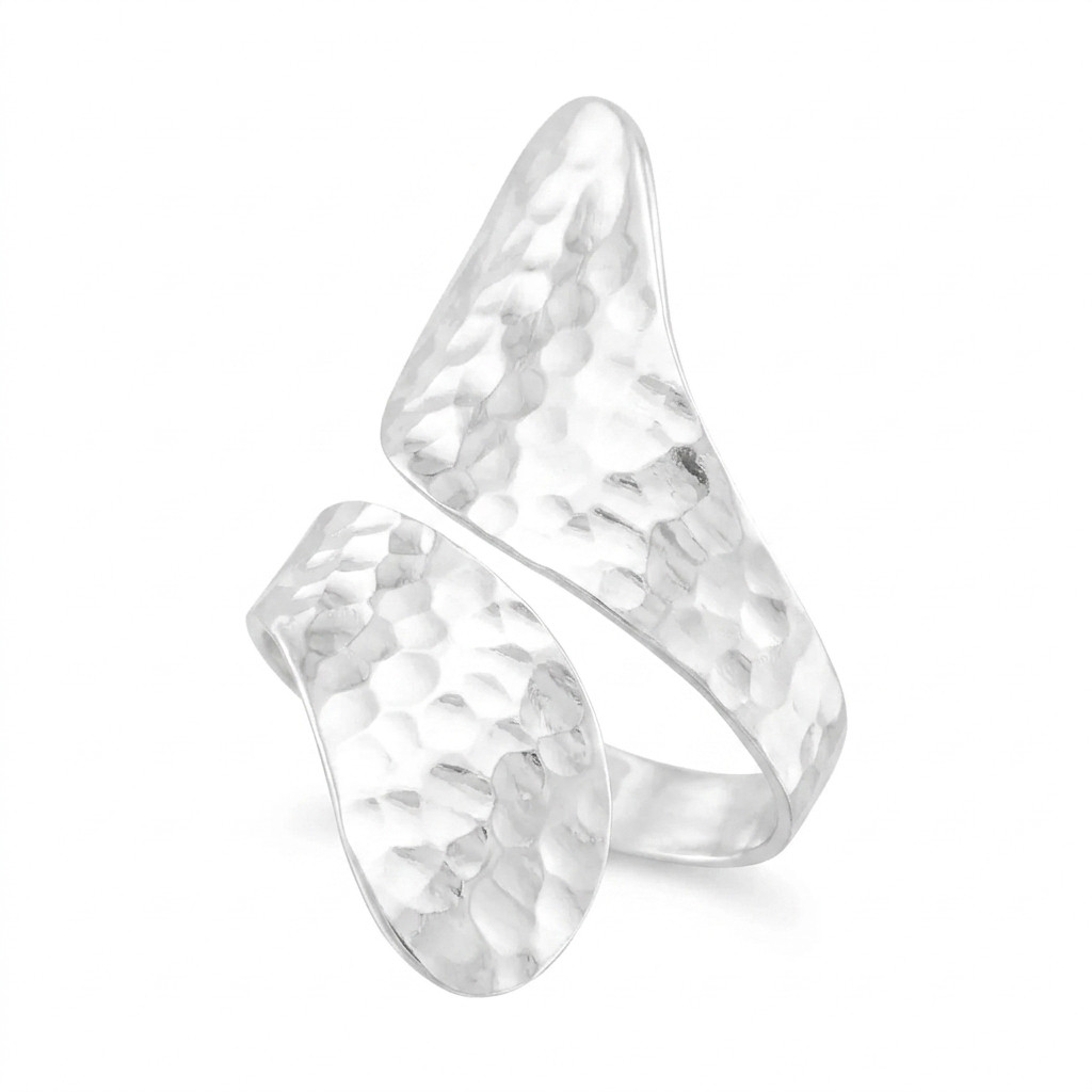Hammered Spoon Ring 925 Sterling Silver Tapered 4-12mm Wide Sizes 6-9