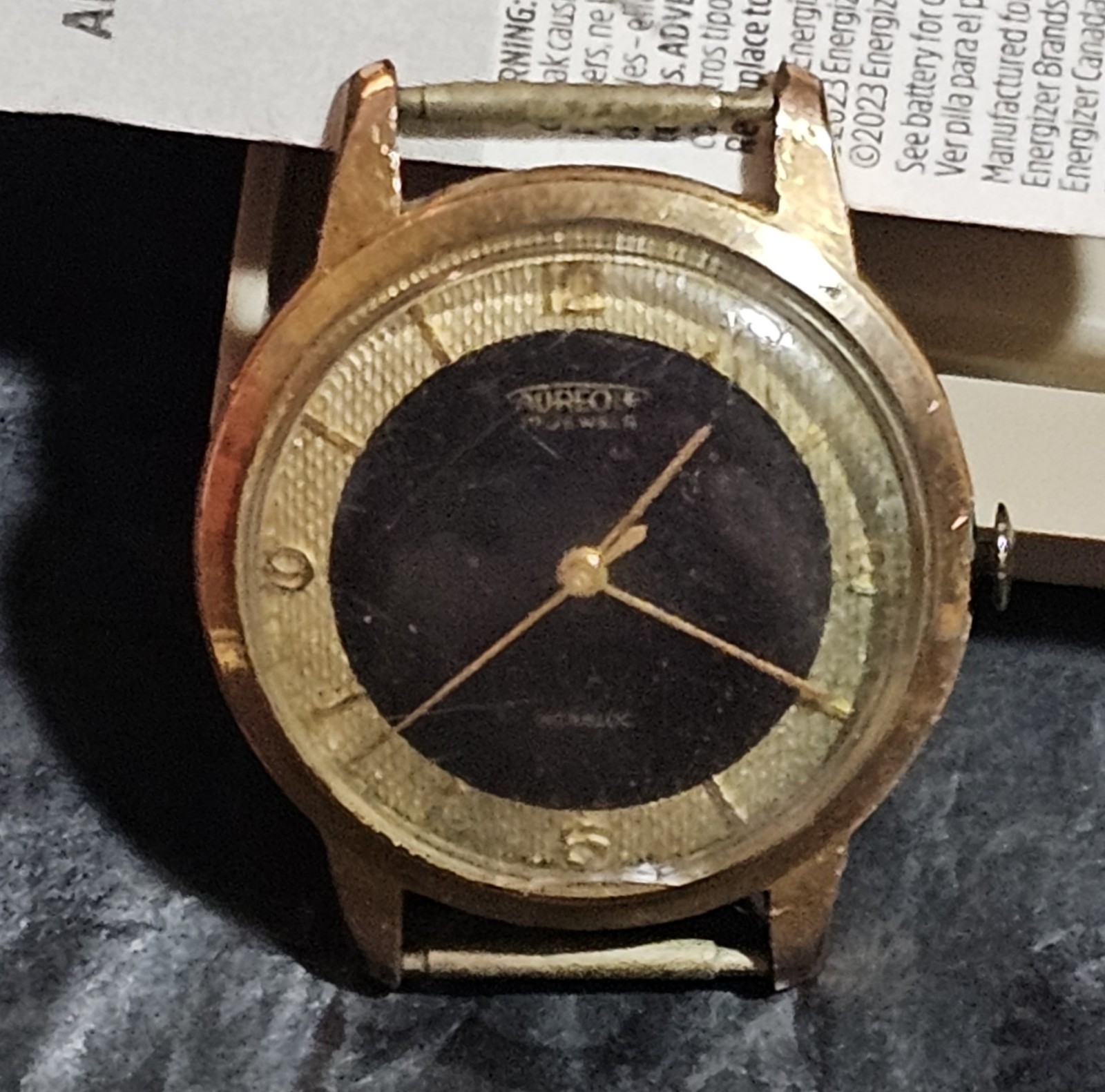 Aureole Swiss Watch 17 Jewels Mens Watch 10k GF Winder Runing