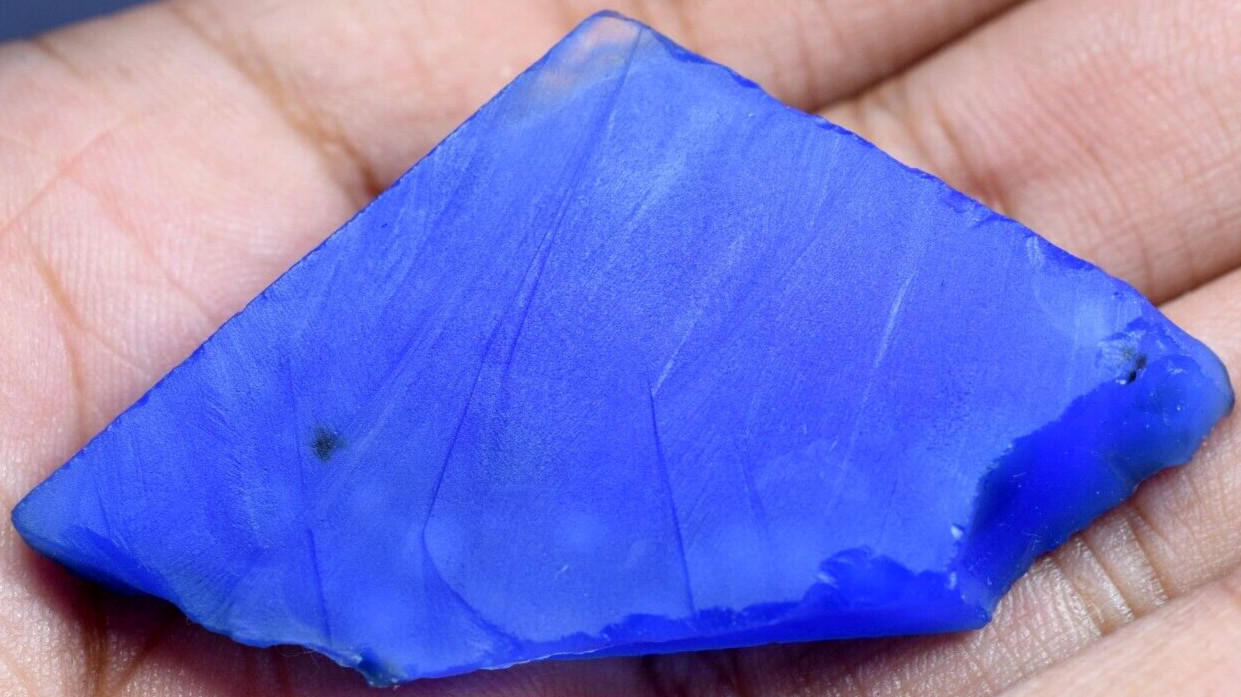 80.85 CT Natural Blue Chalcedony Brazilian Superb Untreated Slab !!!!