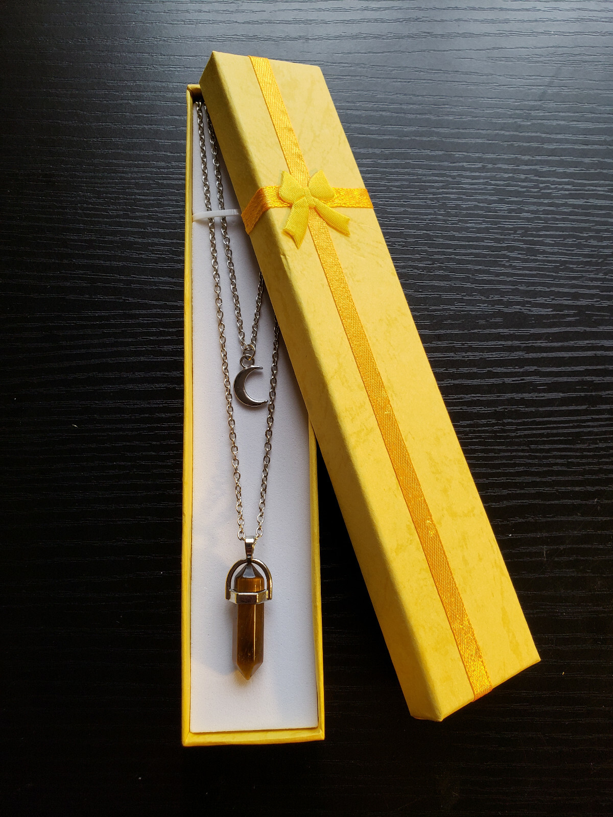 Healing Crystal Necklace Layered Moon Pendent. Women & Girls/Christmas Present!
