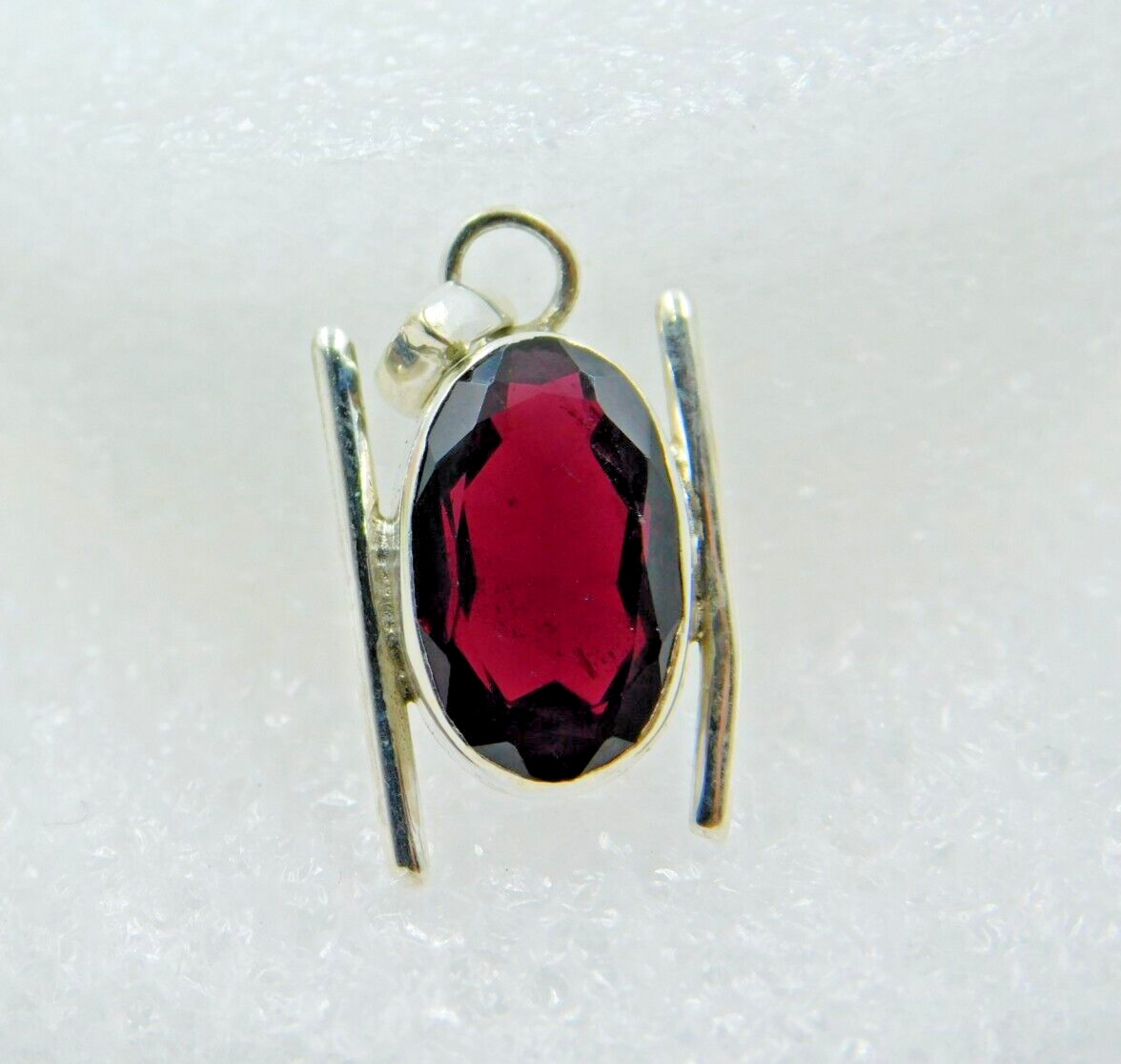 Shop Red Garnet Charming Small Size Trending 925 Sterling Silver Charm Pendant