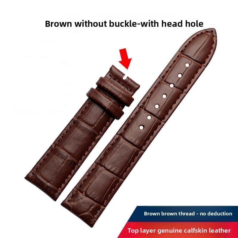 Quality Double Sided Genuine Leather Watch Strap Band 12mm-24mm Without Buckle