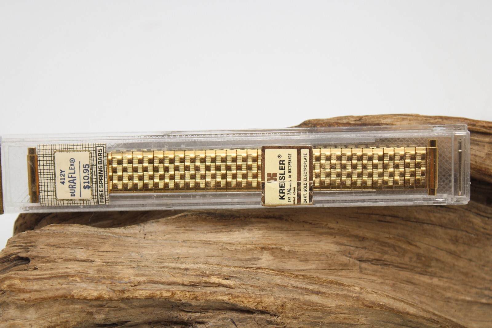 KREISLER 5.5″ DURA FLEX 24K GOLD ELECTROPLATE OPENS TO 10″ BAND WIDTH 15.4mm(GP)