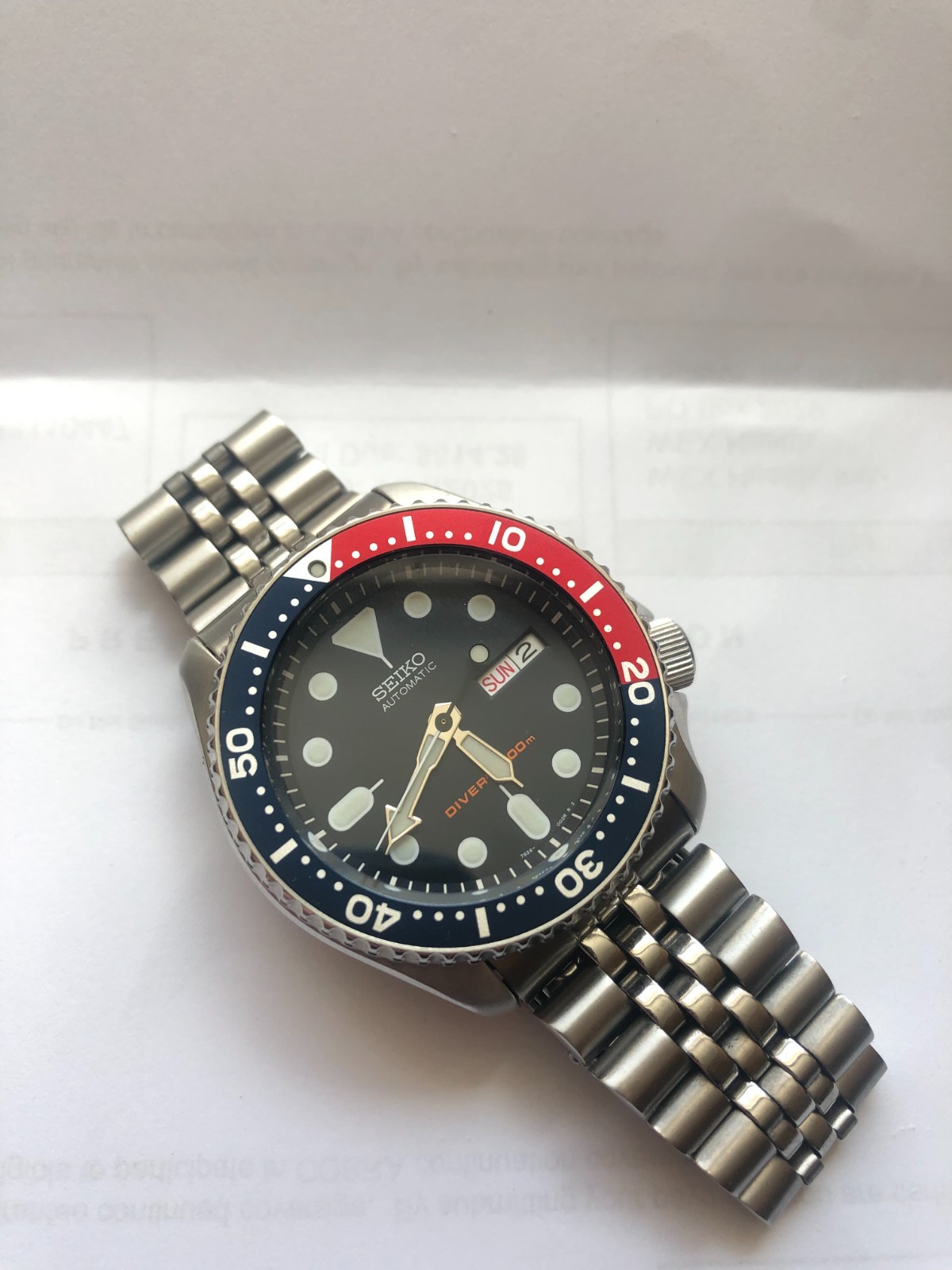 精工男士腕表SKX009K2潜水表模拟自动不锈钢腕表-