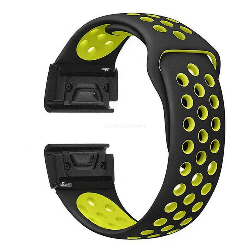 For Garmin Fenix 5 5X 6 6X Pro 7 7X Solar 3 Quick Fit Silicone Watch Band Strap
