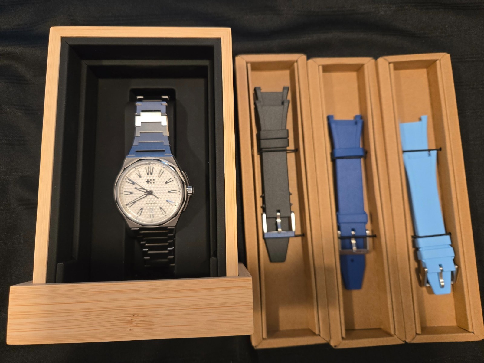 Christopher Ward The Twelve 40mm White Automatic Steel + 3 Straps Full Set (New)