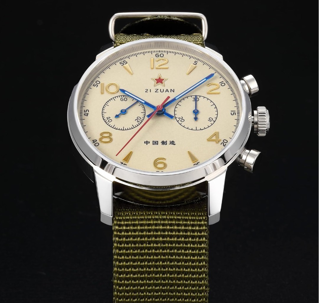Retro-Chronograph 1963 Seagull ST1901 Movement Acrylic Mirror Pilot Wristwatch