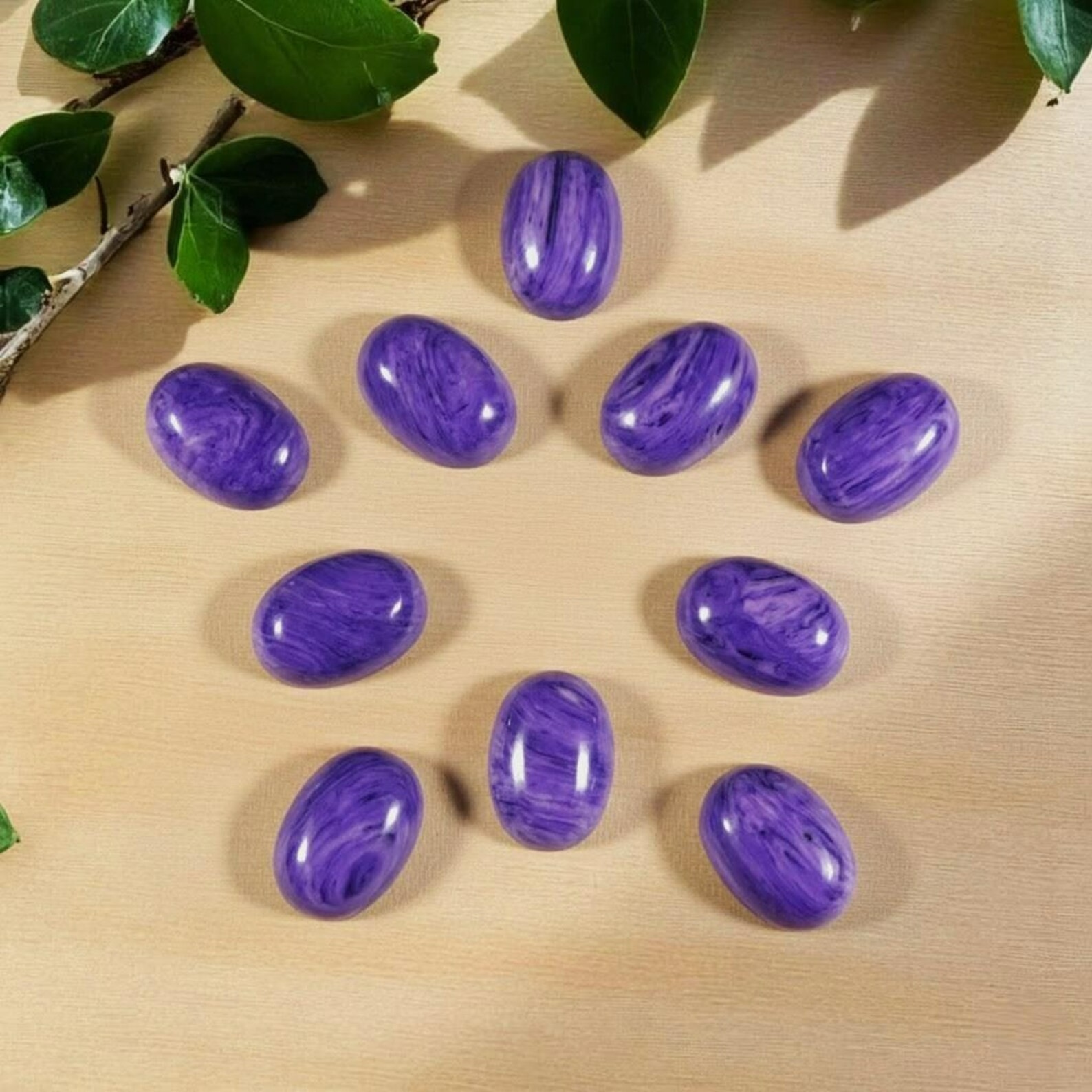 Natural Charoite Oval Cabochon AAA Purple Siberian Gem 8x10mm-15x20mm Lot