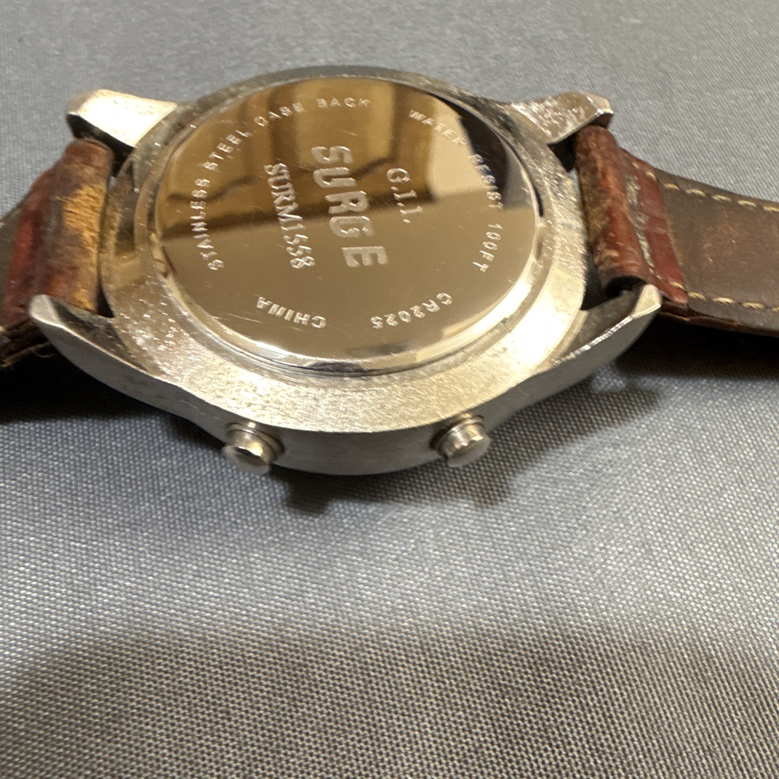 VINTAGE 80s G.I.I. SURGE WATCH SURM1558 RARE!! GLO WORKS! NEW BATTERY! (B23)