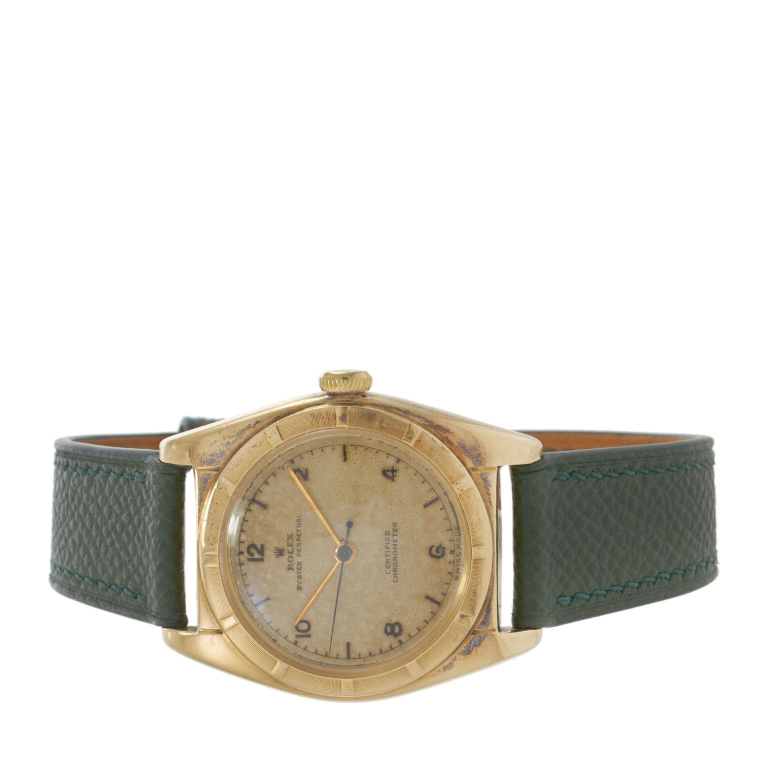 Vintage 1949 Rolex Oyster Perpetual Chronometer Ref. 5011 18KT Gold “Bubbleback”