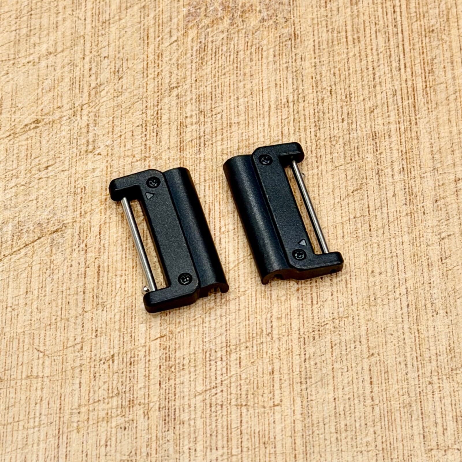 Black 26mm Quick Fit Connectors for Garmin Watch Adapters Stainless Steel Strap
