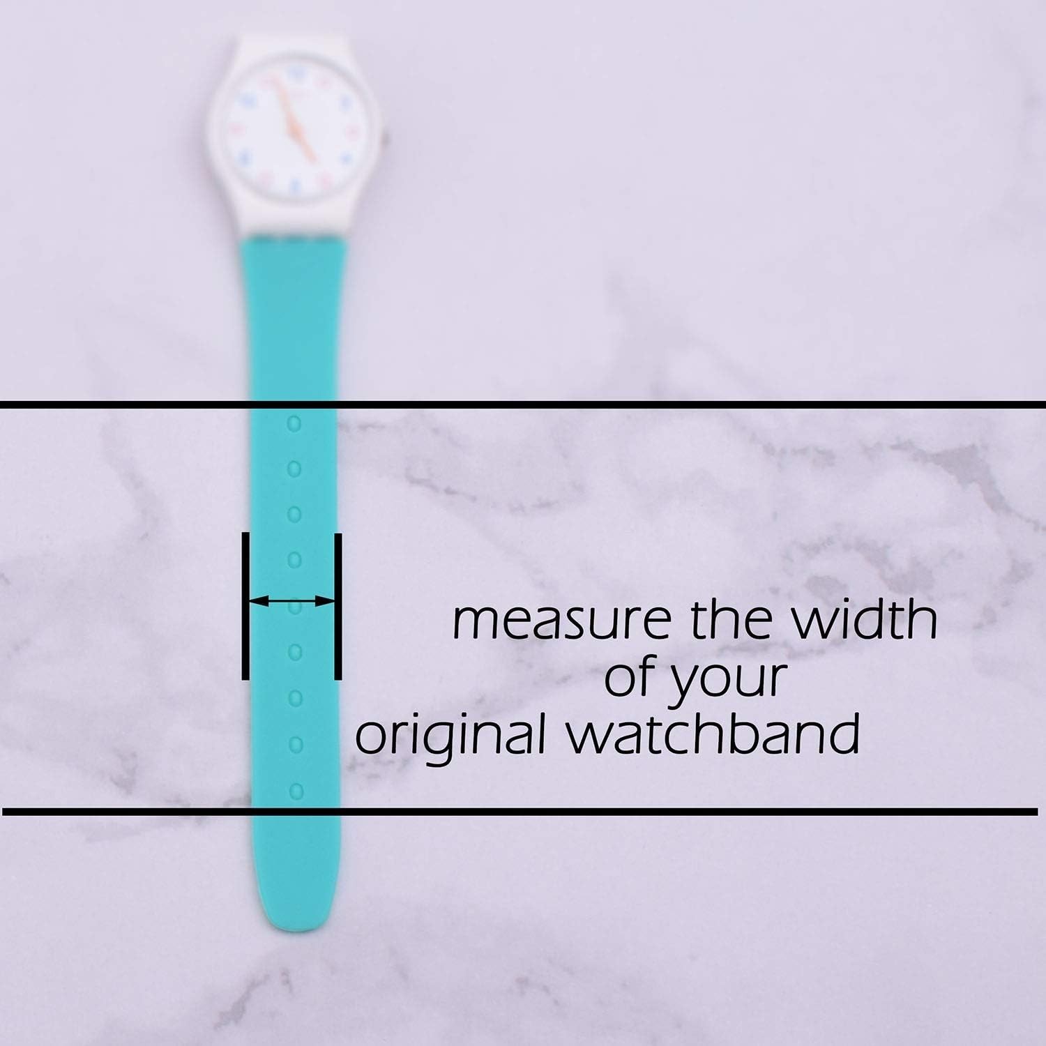 Upgrade Your Swatch with Elegant Gradient Blue Silicone Watch Strap – 17-20mm