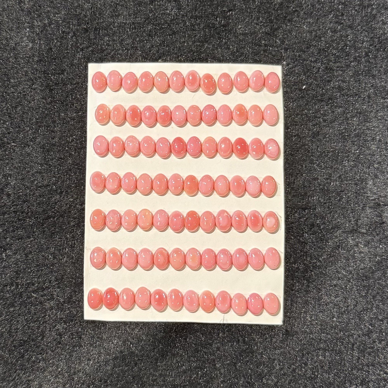 5×7 MM Conch Shell Oval Pink Natural Cabochons one pair or 2PCS.