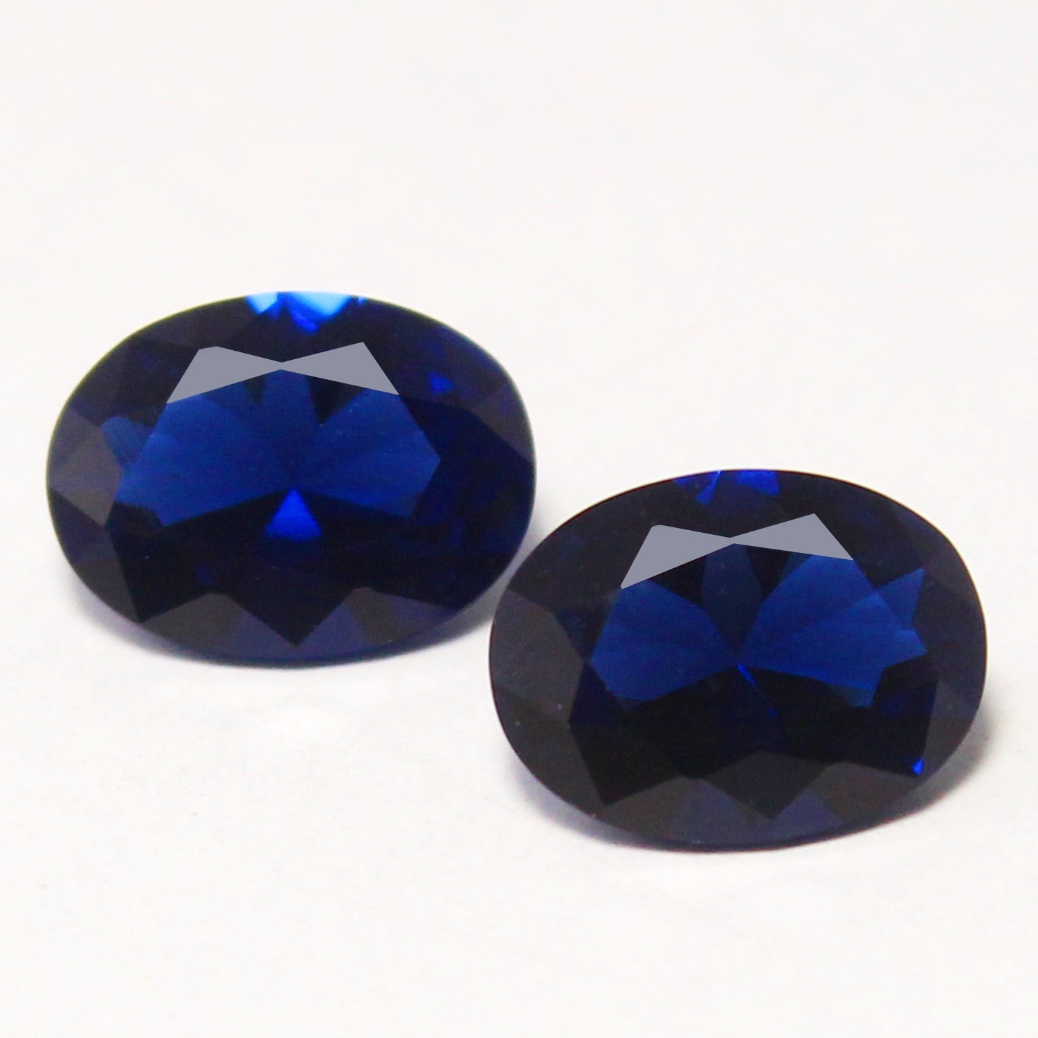 Natural Certified Ceylon Blue Sapphire 4×3 MM Oval Pair Stunning AAA+ Gemstones