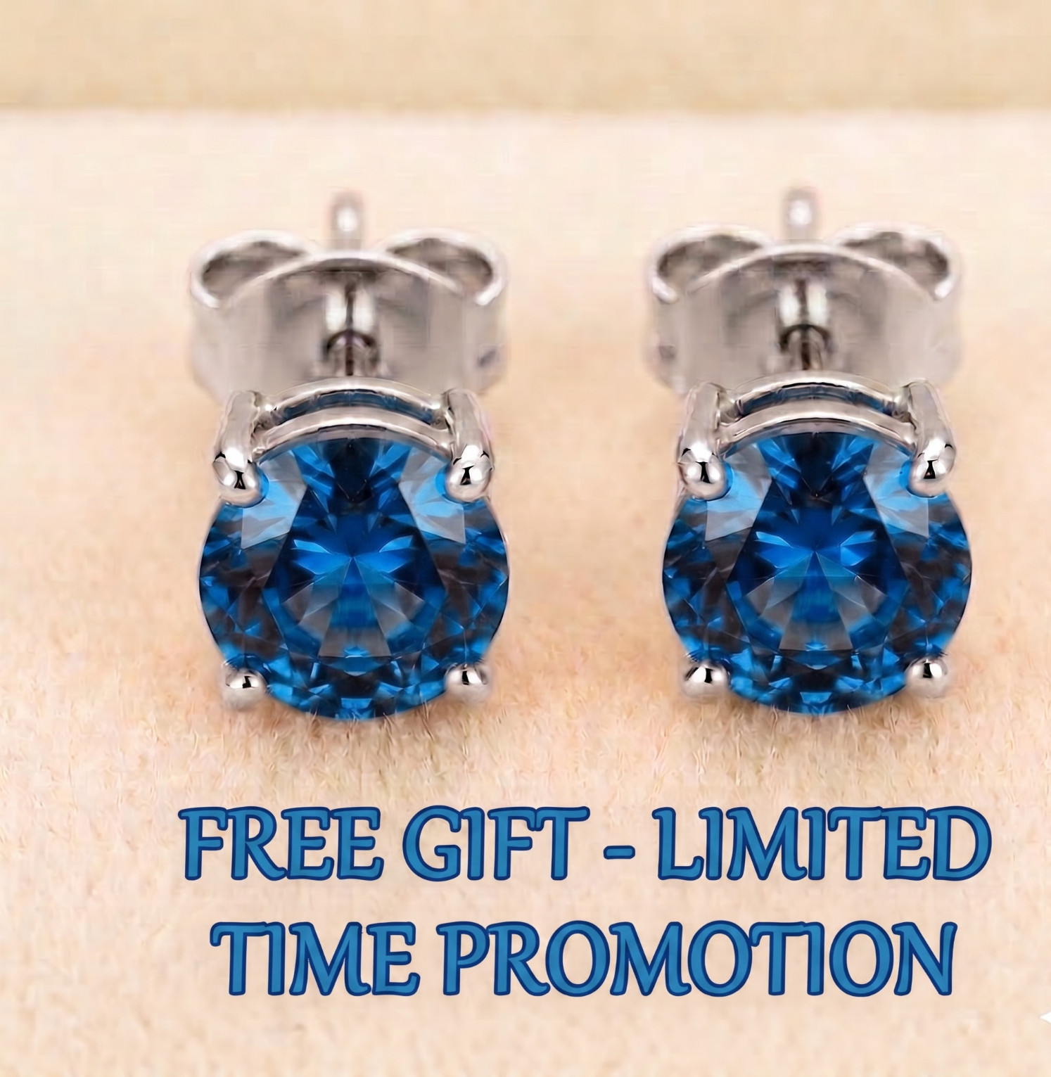 20.00 CT Certified Atlas Blue Diamond Ring, Tariffs FREE & Matching Studs .