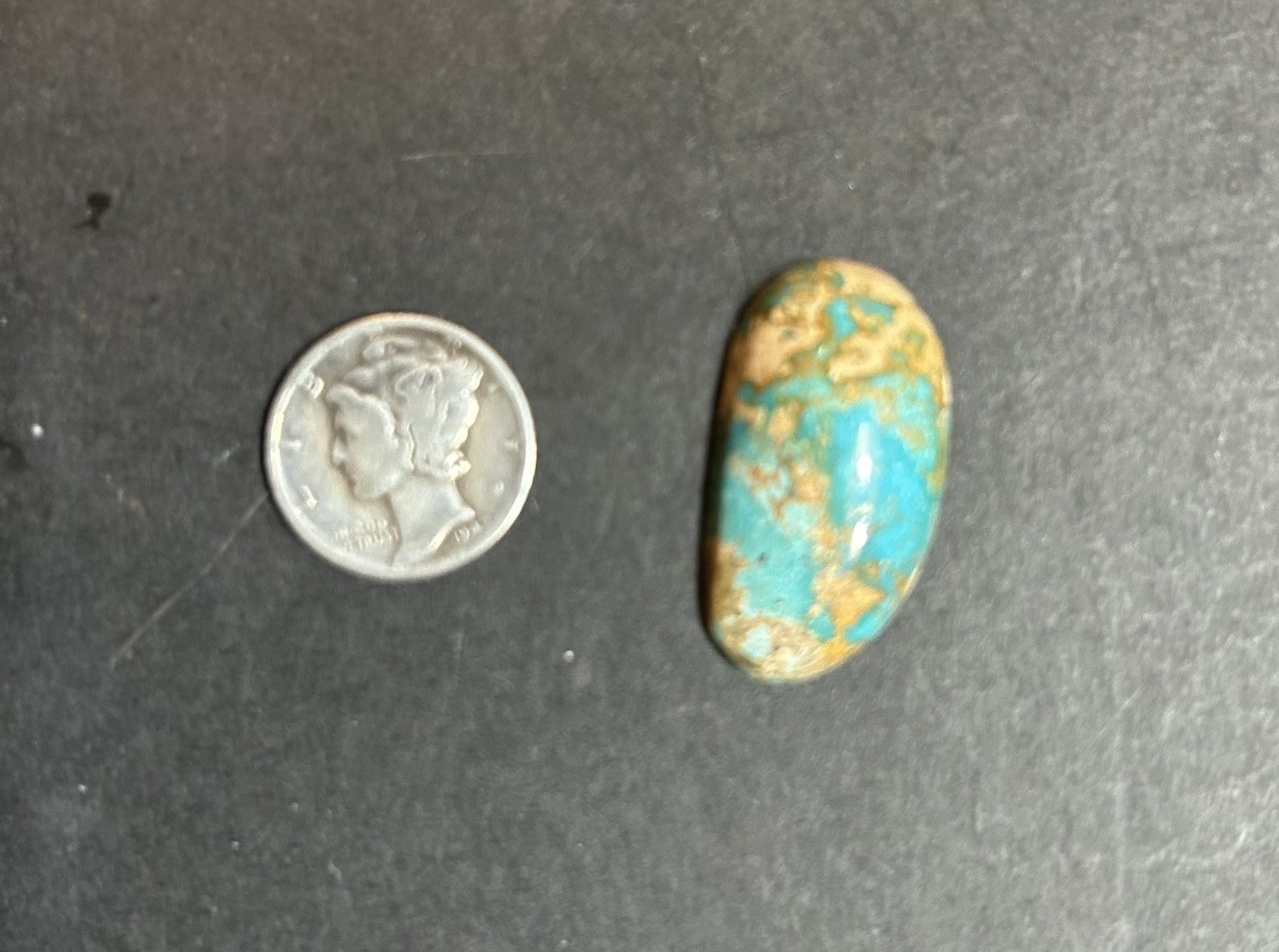 Royston Turquoise Cabochon, 14.9 carats, one (1), ships from Arizona