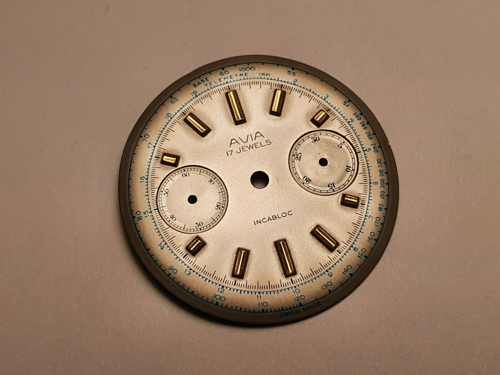 vintage Chronograph Avia watch dial only 1x