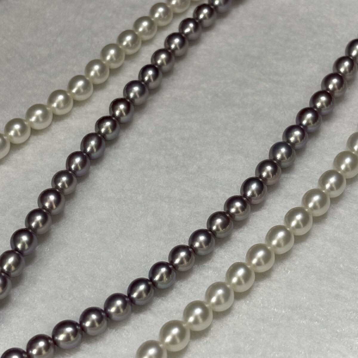 Platinum Genuine Pearl Necklace 5.5-6.0mm 82cm Pt850 From Japan
