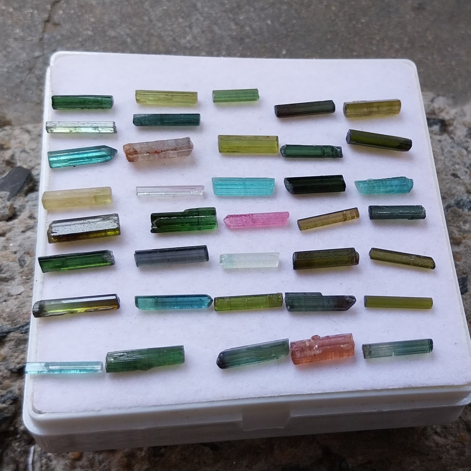 56.5 Ct 10.5 to 14.5 MM Natural Multi Tourmaline Raw Rough Pencil 37 Piece Lot