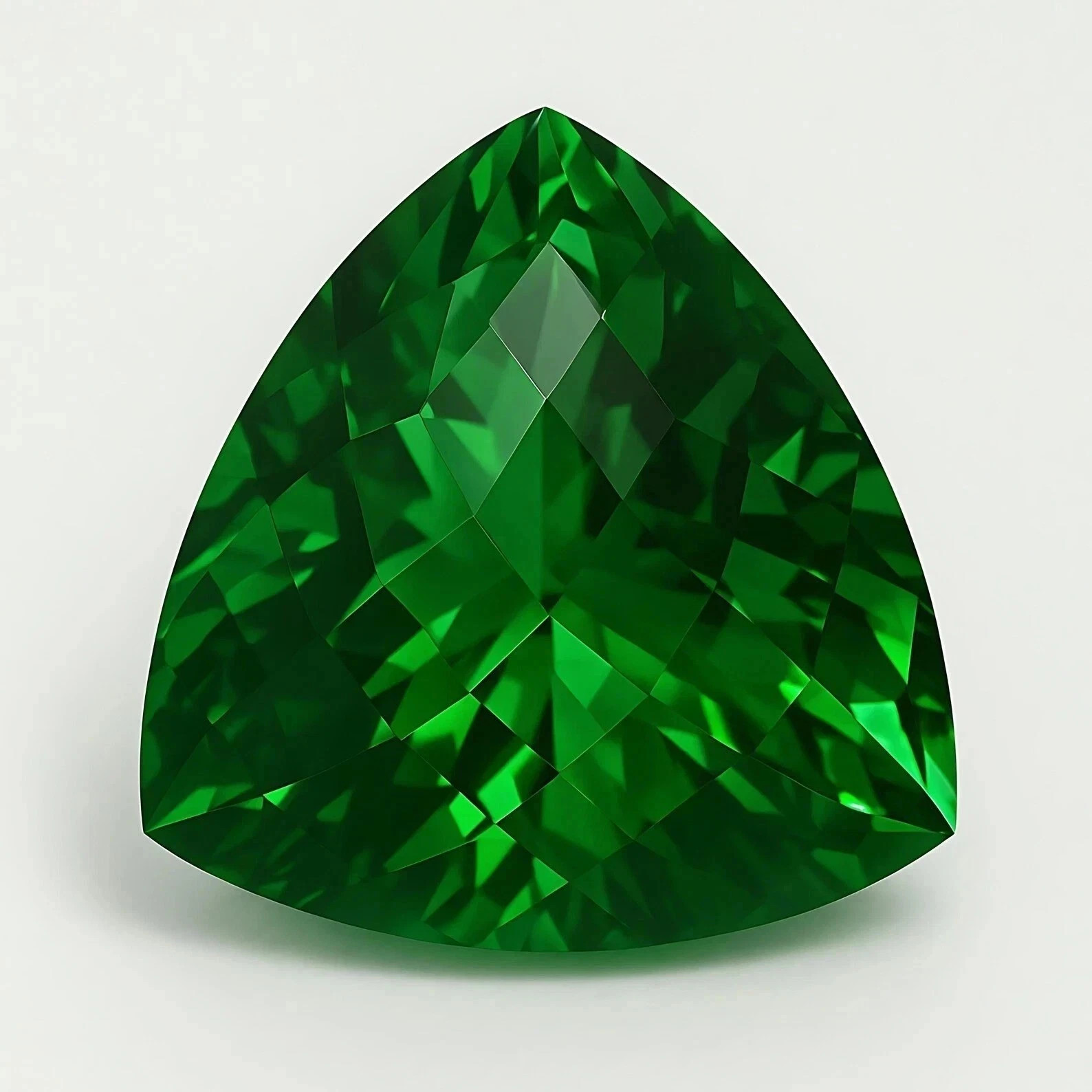 10.10 Ct Natural Colombian Green Emerald Trillion Cut Certified Loose Gemstone